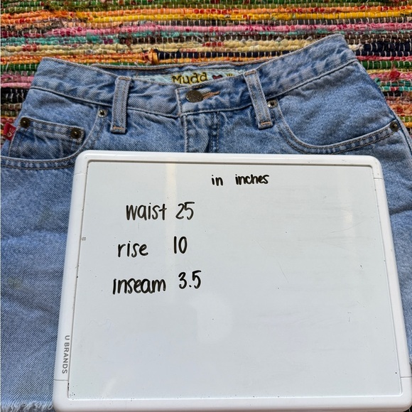Mudd High Rise Cutoff Jean Shorts – Size 3/25 Y2K Vintage - Picture 3 of 5